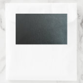 Faux zwarte lederen textuur rechthoekige sticker (Tas)