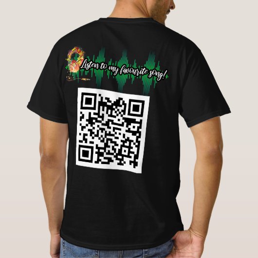 fav-nummer (hoofdtelefoon) T-Shirt (Achterkant)