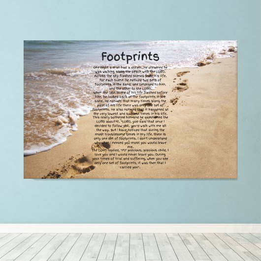 Favafdrukbare Prayer Biblical Sand Canvas Wall Art (Insitu (Houten vloer))