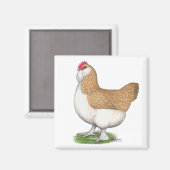 Faverolle Hen Magneet (Voorkant / Achterkant)