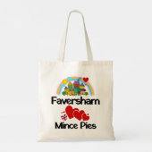 Faversham, Kent UK Loves Mince Pies Tote Bag (Achterkant)