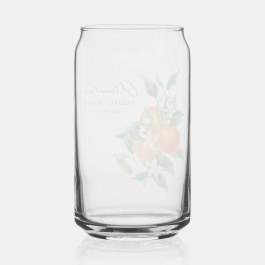 Faveur de douche de mariage botanique de fruit d'o (Verso)