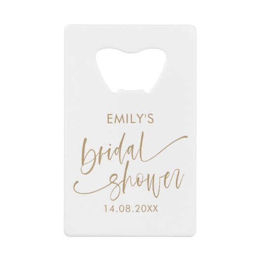 Faveur de douche de mariée simple blanche (Devant)