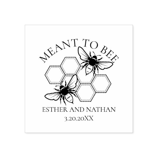 Faveur de mariage en forme d'abeille tampon en cao (Impression)