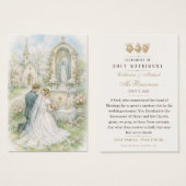 Faveur de prière de mariage catholique Mariée Aute (Devant & derrière)