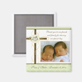 Faveur du baptême et du baptême neutres - Aimant p (Recto/Verso)