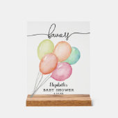 Faveurs de Baby Shower Ballons Aquarelle (Recto)