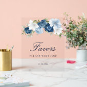 Faveurs de Fête de Mariage Floral Bleu Poussiéreux (Mariage)