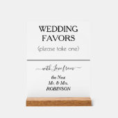 Faveurs de mariage blanc noir NOM (Recto)