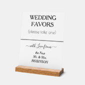 Faveurs de mariage blanc noir NOM (Angle)