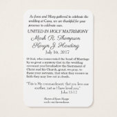 Faveurs de mariage catholiques Cartes sacrées Mari (Dos)