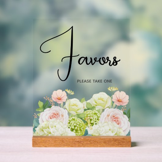 Faveurs de mariage floral aquarelle (Neutre)