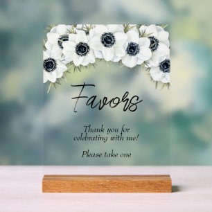 Faveurs de mariage floral noir et blanc