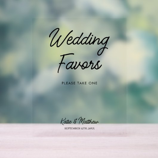 Faveurs de mariage S'il vous plaît prendre une fav (Neutre)