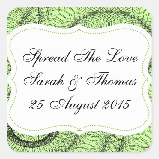 Faveurs Mariage Jam Jar Étiquettes Étaler L'Amour (Devant)