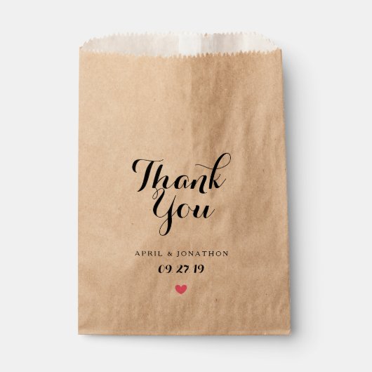 Favor Bag - Dank je Bedankzakje (Voorkant)