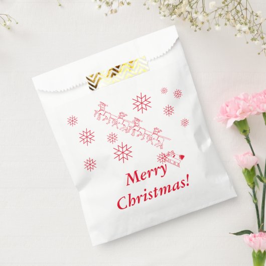 Favor Bag - Sinterman en Slaapstand in sneeuw Bedankzakje (Gezegeld)