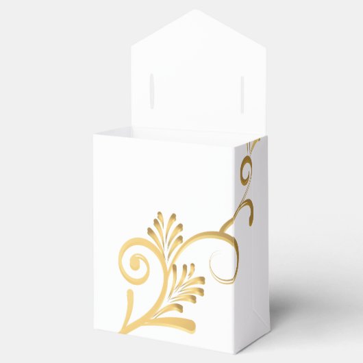 Favor Box-Fancy Goud Gedrukt Bedankdoosjes (Geopend)