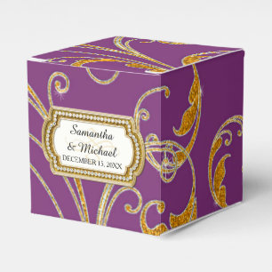 Favor Box Glam Old Hollywood Regency Black Stropda Bedankdoosjes