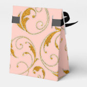 Favor Box Glam Old Hollywood Regency Black Stropda Bedankdoosjes (Achterkant)