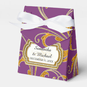 Favor Box Glam Old Hollywood Regency Black Stropda Bedankdoosjes