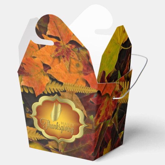 Favor Box - Herfstbladeren Happy Thanksgiving Bedankdoosjes (Geopend)