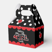 Favor Box Lady bug verjaardag Meisje Bedankdoosjes (Voorkant Zijde)