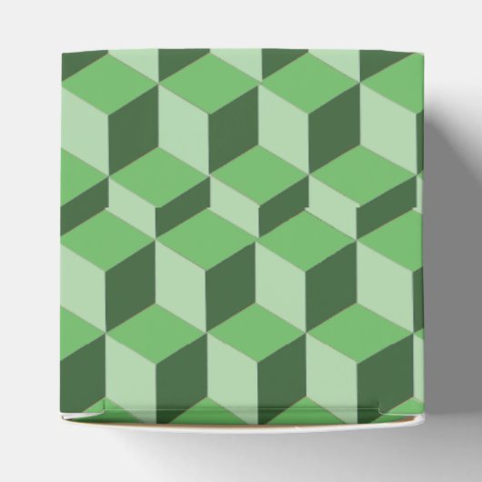 Favor Box - Optische illusie in groen Bedankdoosjes (Bovenkant)