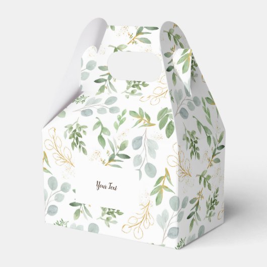 Favor Box waterverfblad Bedankdoosjes (Voorkant Zijde)