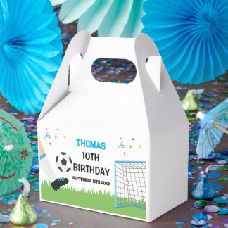 Favor Boxes Futbol Soccer Birthday boy party Bedankdoosjes
