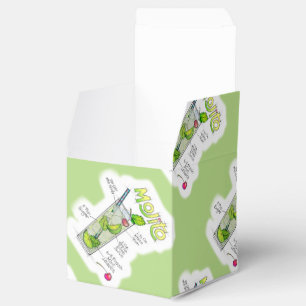 FAVOR BOXES - MOJITO RECIPE COCKTAIL ART BEDANKDOOSJES