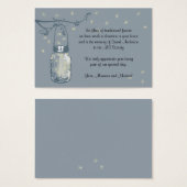 Favor Donatie Kaart Fireflies & Mason Jar (Voorkant /achterkant)