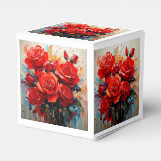 Favor doos - De Rode Rozen Kunstwerk Bedankdoosjes