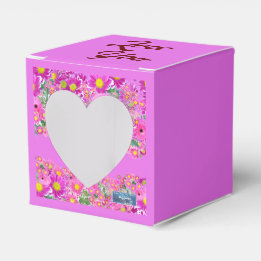 Favor Doos Hart (Roze Bloem Mix)RFPMDesigns2024 Bedankdoosjes
