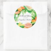 Favor Envelop Seal Citrus Bruiloft Vrijgezellenfee Ronde Sticker (Tas)