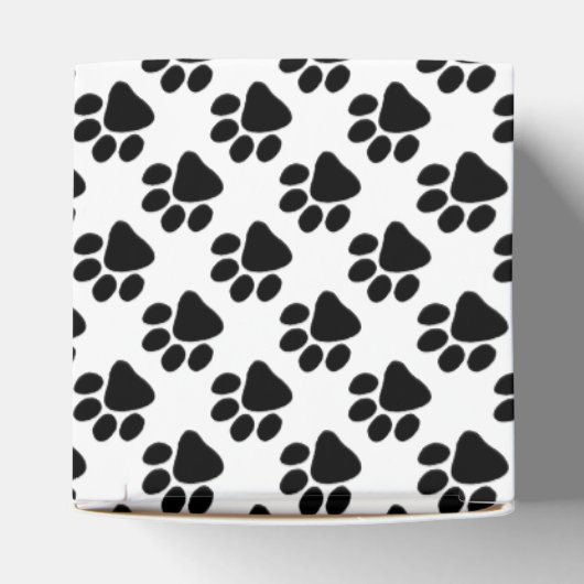 Favor/geschenkdoos - Puppy Paw Prints Bedankdoosjes (Bovenkant)