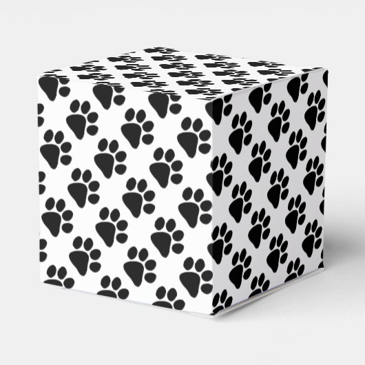 Favor/geschenkdoos - Puppy Paw Prints Bedankdoosjes (Achterkant)