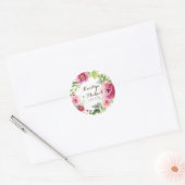 Favor Gift Bag Stickers Romantic Floral Wreator (Envelop)