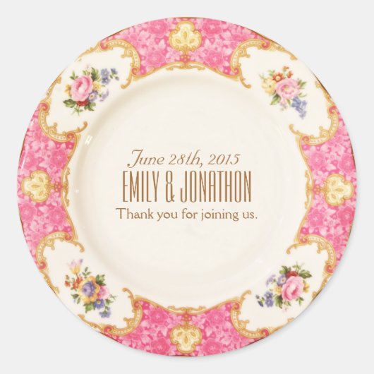 Favor Label Victoriaans Tea Party (Voorkant)
