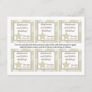 Favor Labels Kerststerren Feestdagenkaart