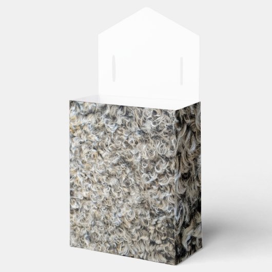 Favor party box, wollen bontpluis, 5 opties bedankdoosjes (Geopend)