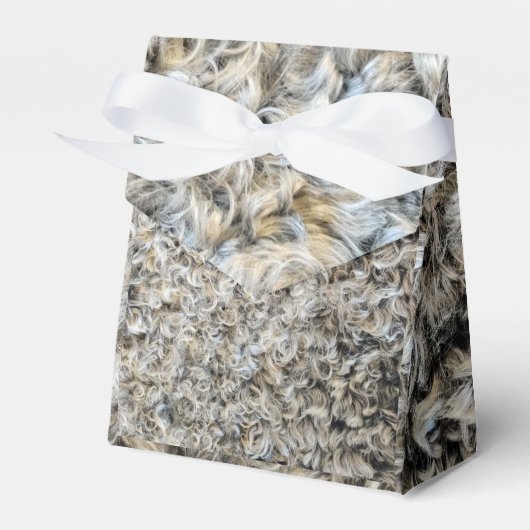Favor party box, wollen bontpluis, 5 opties bedankdoosjes (Voorkant Zijde)