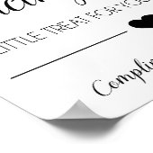 Favor Sign met drijfveer | Weddendansdruk Poster (Hoek)