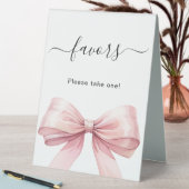 Favor signe ruban rose blanc (En SItu (Tableau))