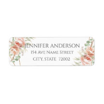 Favor Sticker Wedding Blush Rozen