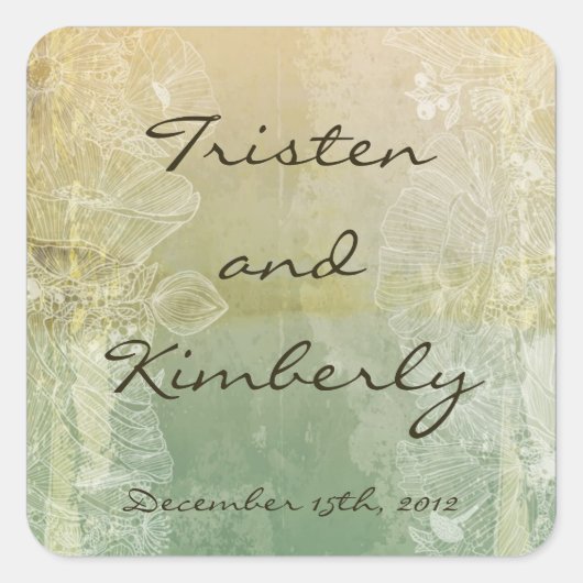 Favor Stickers Floral Antiek Victoriaans (Voorkant)