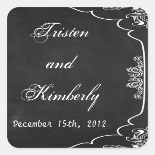 Favor Stickers Modern Chalkboard  Victoriaans