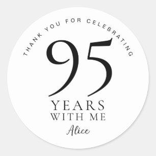 Favor stickers voor verjaardagsfeestje 95ste verja