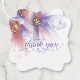 Favor TAG Roze Roze Abstract Bloemig Bedankjes Labels