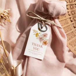 Favor-tag wildbloemen, boheemse bloemen cadeaulabel